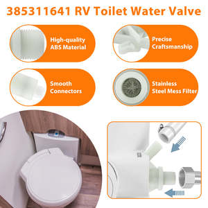 Vypart One-Piece RV Toilet Water Valve <b>Kit</b> Replacement for Sealand Dometic 300-321 <b>Models</b> Includes Hose and Outlet - Product Image 5