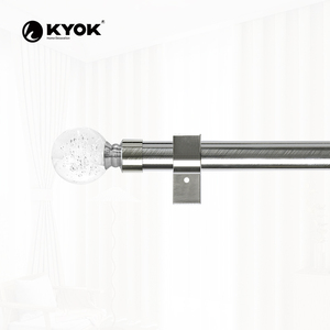 Barras de Cortina Modernas KYOK con Adornos de Cristal en Plata, Oro y Negro, Forma Cilíndrica, para Decoración del Hogar - Product Image 3