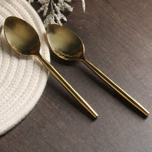 Cuillère en métal doré personnalisée avec logo, best-seller pour les mariages, les restaurants et les hôtels, style moderne et luxueux, provenance d'Inde - Product Image 5