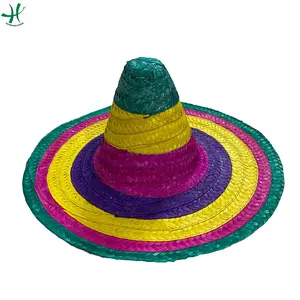 女式草帽墨西哥帽子，多色/草帽/越南天然材料，时尚