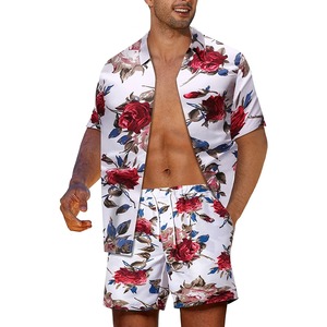 ชุดกีฬาออกกำลังกายของผู้ชายกางเกงขาสั้นสองชิ้นสีพื้นลำลองชุดวอร์มสำหรับฤดูร้อนพิมพ์โลโก้ได้ตามต้องการ - Product Image 4