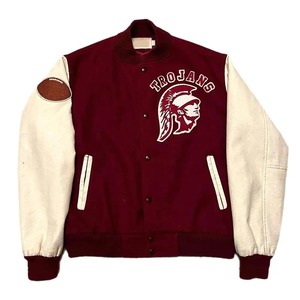 Chaqueta universitaria de lana unisex al por mayor, ropa de calle de moda con bajo MOQ - Product Image 1