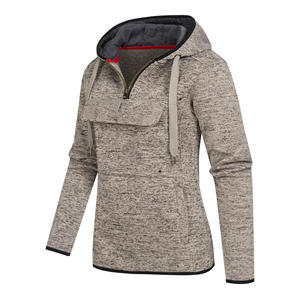 Musthave Women Comfortable Breathable Quarter <b>Zipper</b> Fleece Jacket Luxury Stand Collar Coldwear Lightweight Front Pocket Jacket - Product Image 3