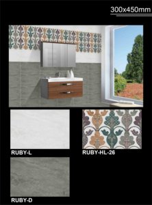 Carreaux muraux en céramique de 300x450mm pour salle de bain et usage extérieur Design moderne Style villa antibactérien - Product Image 6