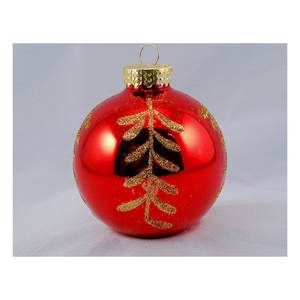 Assorted <b>Red</b> and Gold 6cm Christmas Tree Ball Plastic Santa Claus Ornament TE191617 for Festive Decorations - Product Image 1