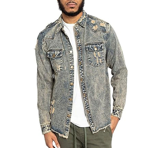 OEM Custom <b>Men's</b> <b>Long</b> Sleeve Denim <b>Jacket</b> High Street Spring 100% Cotton Latest Design Jean <b>Jacket</b> For <b>Men</b> - Product Image 2