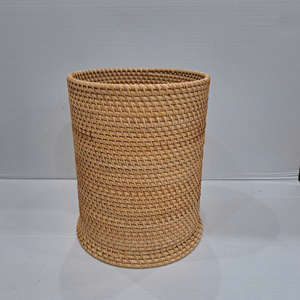 Bathroom Products Set of 6 Unit Storage Box Woven <b>Baskets</b> Rattan Boxes <b>Wooden</b> <b>Laundry</b> Towel Bottle Rattan Organizer Accessories - Product Image 4