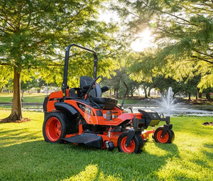 Tondeuse autoportée diesel professionnelle Z725 de haute qualité, orange, 4 temps, 127 cm³, 500 W, bac de ramassage 150 L, éjection latérale - Product Image 3