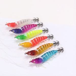 Nuevo Señuelo de Pesca Nocturna con Forma de Camarón, Señuelo de Calamar <span class=keywords><strong>Egi</strong></span> que Brilla en la Oscuridad, Patas Suaves, Tentáculos, Cuerpo Equilibrado, Anzuelos de Acero Inoxidable - Product Image 1