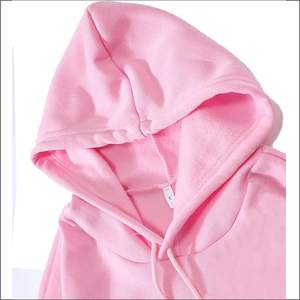 เสื้อสวมหัวแขนยาวมีฮู้ดเสื้อสวมหัวผ้าฝ้ายโพลีเอสเตอร์ย้อมสี250gsm สีต่างๆ100% - Product Image 2