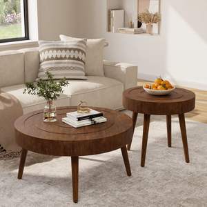 Table basse en bois conçue pour améliorer le confort de la maison, avec une finition en bois naturel et un design fonctionnel - Product Image 1