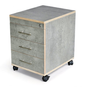 Industrial-Style 3-Drawer Lockable Personal <b>Locker</b> 50x40x50cm Adjustable Plywood Iron Feature for Gym Warehouse Use-TCN68043 - Product Image 1