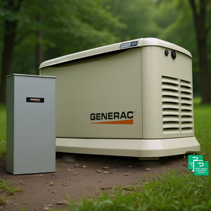 เครื่องกำเนิดไฟฟ้าสำรองสำหรับบ้าน Generac Guardian 26kW ระบายความร้อนด้วยอากาศ เครื่องยนต์เบนซิน สตาร์ทอัตโนมัติ ระบบส่งข้อมูล 4G/LTE แรงดันไฟฟ้า 120V 60Hz ตัวเครื่องอะลูมิเนียม - Product Image 2