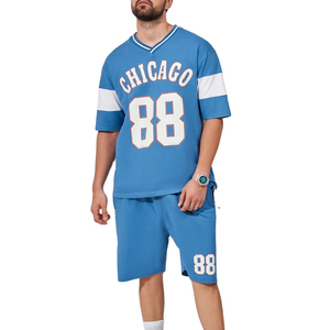 Conjunto de pantalones cortos de camiseta de verano para hombre ecológico ligero más vendido Top estampado transpirable de alta calidad en línea - Product Image 1