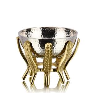 Decorative Hand-Hammered Elegant <b>Metal</b> <b>Bowl</b> Serving <b>Bowl</b> for Home Hotels Use for Kitchen Countertop - Product Image 6