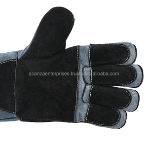 ถุงมือหนังแพะหลายสีถุงมือทำงานเพื่อความปลอดภัยในการก่อสร้างงานเชื่อมด้วยความร้อนป้องกันการสั่นสะเทือน - Product Image 6