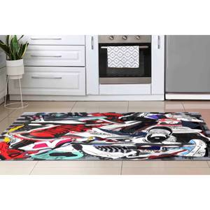 Tapis imprimé motif baskets - Moderne, Graffiti, Personnalisé, Décoration de luxe, Tapis en chenille - Product Image 4