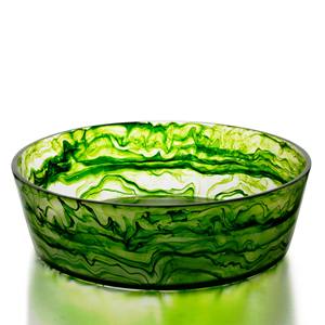 Grand bol avec base, bols de service en résine faits à la main, vaisselle décorative polie, origine indienne, respectueux de l'environnement - Product Image 3