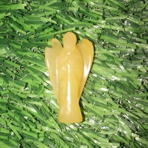 Gemstone 1 Inch Blue <b>Sandstone</b> Angel Crystal Handmade Agate Gemstone Carved with Techniques Semi-Precious Stone Crafts - Product Image 5