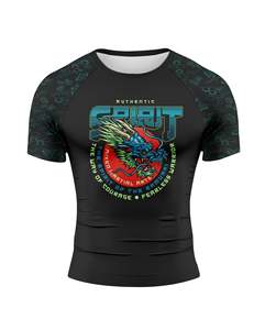 Vente en gros de rashguard de Jiu Jitsu Bjj personnalisé avec logo imprimé en 3D pour hommes, t-shirt de compression respirant Spiderman UPF50+ à manches courtes - Product Image 1