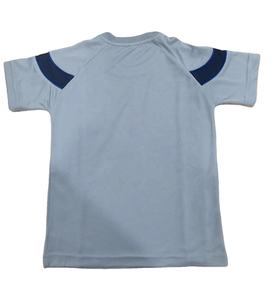 Wholesale Custom Woven Polyester Dry-fit Men's Short Sleeve Grey <b>T</b>-<b>shirt</b> with Solid Pattern for Sports Athletic Activity - Product Image 2