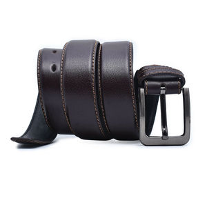 Nouvelle ceinture en cuir véritable vintage carrée avec boucle en cuivre, réglable à la taille, écologique, de haute qualité, fabriquée au Pakistan - Product Image 1