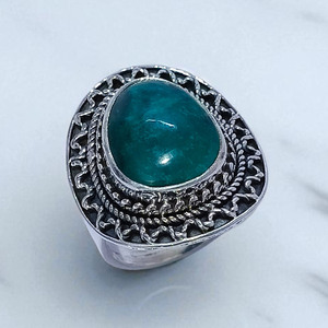 925 Sterling Silver Antique Retro Design Victorian <b>Ring</b> Big Size <b>Turquoise</b> Gemstone Wedding Silver <b>Rings</b> By Direct Manufacturer - Product Image 3