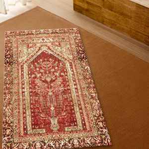 พรมลายดอกไม้สีแดง ดีไซน์วินเทจ พรมพิมพ์ลาย พรมขนนุ่ม - Product Image 5