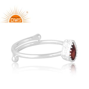 Best Selling 925 Sterling Selling Natural Garnet Gemstone Ring Custom Jewelry For Women Gift For Her - Product Image 4