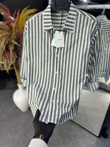 Camisa de Vestir de Satén con Estampado de Lunares para Hombre, Casual, Manga Larga, con Botones, para Primavera, Verano, Playa, Ligera, Transpirable, Teñida - Product Image 5