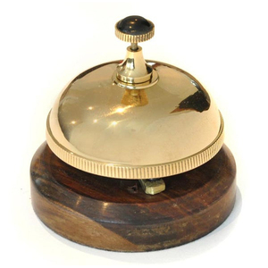 Campana de escritorio de latón con acabado antiguo, logotipo personalizado, campana de mesa decorativa náutica, suministro al por mayor, escritorio de mesa de latón personalizado - Product Image 4