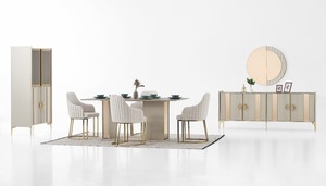 Juego de sillas de comedor modernas y elegantes, muebles de MDF extensibles de estilo de madera para cocina, hogar, Hotel, Villa, uso contemporáneo - Product Image 2