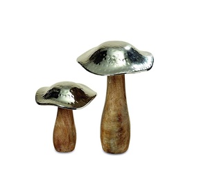 Artículo decorativo para el hogar con escultura de hongo de Metal de estilo indio de aluminio puro fundido más vendido - Product Image 1