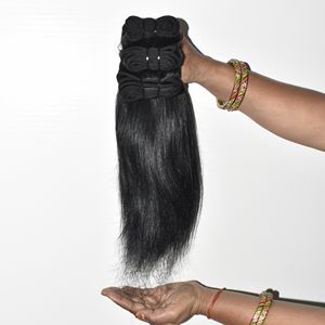 Cheveux humains indiens authentiques, lisses, teinture noire, disponibles directement de l'usine, prix de gros, aspect naturel, en vente - Product Image 3