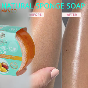 Savon Éponge Naturel à la Mangue Ligne Premium OEM/ODM Marque Privée Écologique Vente en Gros Fête des Femmes Promotion 2026 - Product Image 3