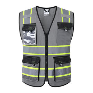 Chaleco de Seguridad Reflectante de Alta Visibilidad de Poliéster para Hombre, Color y Logotipo Personalizados, Ropa de Trabajo Transpirable de Secado Rápido de Alta Calidad, OEM - Product Image 4