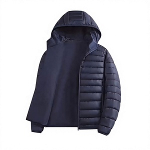 OEM Puffer <b>Jackets</b> Hooded Solid Color Winter Coat Winter Coat Warm Thick Mens <b>Jacket</b> Coat Custom Logo Zipper Closure Casual - Product Image 1