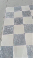 Carrelage en marbre Damas à motif damier 2025, 1x30,5x30,5 cm, finition lisse, installation par clic, antidérapant, pour extérieur, fabriqué en Turquie