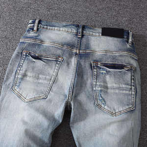 Pantalones Vaqueros de Mezclilla para Hombre, Corte Recto, Estilo Dulce, Acabado Lavado, Material de Algodón/Spandex, MOQ Bajo, Personalizables - Product Image 3