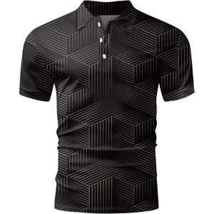 Logotipo personalizado 3D impreso sublimación de impresión de secado rápido deportes uniforme más tamaño camiseta Polo personalizado hombres polos - Product Image 1