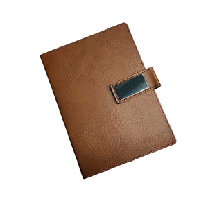 Cuaderno de cuero Pu de lujo con logotipo personalizado A5 cubierta de libro diario de cuero de papel conjunto de regalo diario - Product Image 4