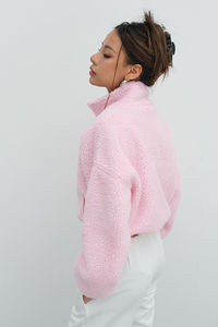 Winter <b>Sweat</b> Jogger Stacked Pants Track Suit Set Custom Puff Print Crop <b>Top</b> Hoodie Streetwear - Product Image 3