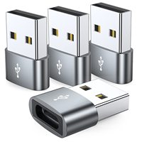 Adaptateur Mini USB-A Mâle vers Type-C Femelle, Prise en Charge de la Charge Rapide et du Transfert de Données, Adaptateur OTG USB vers USB C pour Téléphone Ordinateur Portable