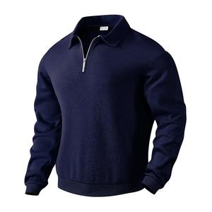 Veste en polaire épaisse de qualité de marque printemps et automne pour hommes, col zippé, pull-over, sweat-shirt pour hommes, coque souple pour hommes - Product Image 2