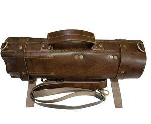 Leather Professional Knife <b>Roll</b> Kitchen Knife <b>Tool</b> Bag Portable Chef Knife Bag - Product Image 5