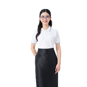 Polo de bureau doux 95% polyester 260gsm pour hommes avec col décoratif uniforme d'entretien facile OEM et broderie de logo - Product Image 4