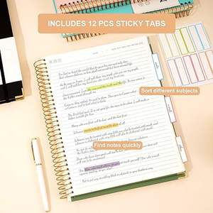 สมุดบันทึกเกลียวเรียงรายพร้อมหน้าหมายเลข 300 หน้า สมุดบันทึกหนา A5 สําหรับการเขียน - Product Image 6