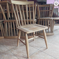 Chaise de salle à manger en teck massif non fini, design moderne, pour usage intérieur, mobilier commercial pour restaurants et cafés - Offre Spéciale