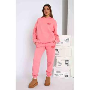 Ensemble de survêtement 2 pièces long pour femme, uni, brodé, pour l'hiver - Product Image 1