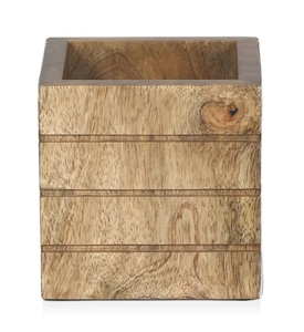 Porte-couverts en bois de manguier rouge marocain/porte-cuillère porte-ustensiles en bois porte-couverts de comptoir - Product Image 4